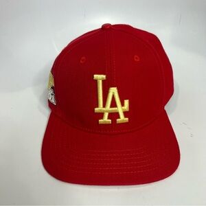 LA Dodgers hat 1981 World Series patch red MLB pro‎ standard genuine merchandise